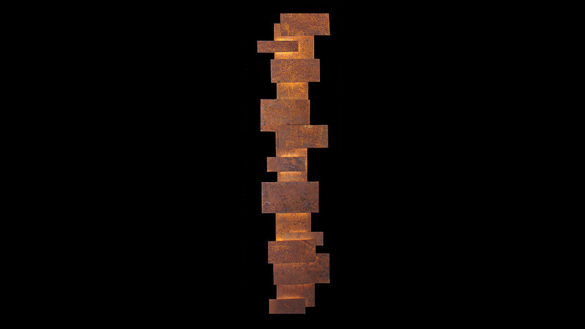 TOTEM ACIER CORTEN - LUMIÈRE D'AMBIANCE - WALL ART