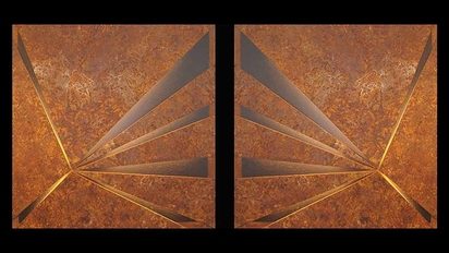 Origami - diptyque "Corten"