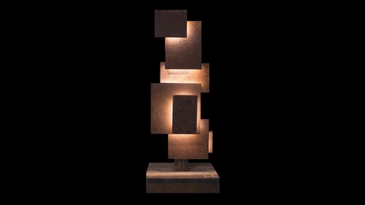 Totem "Cairn" acier corten